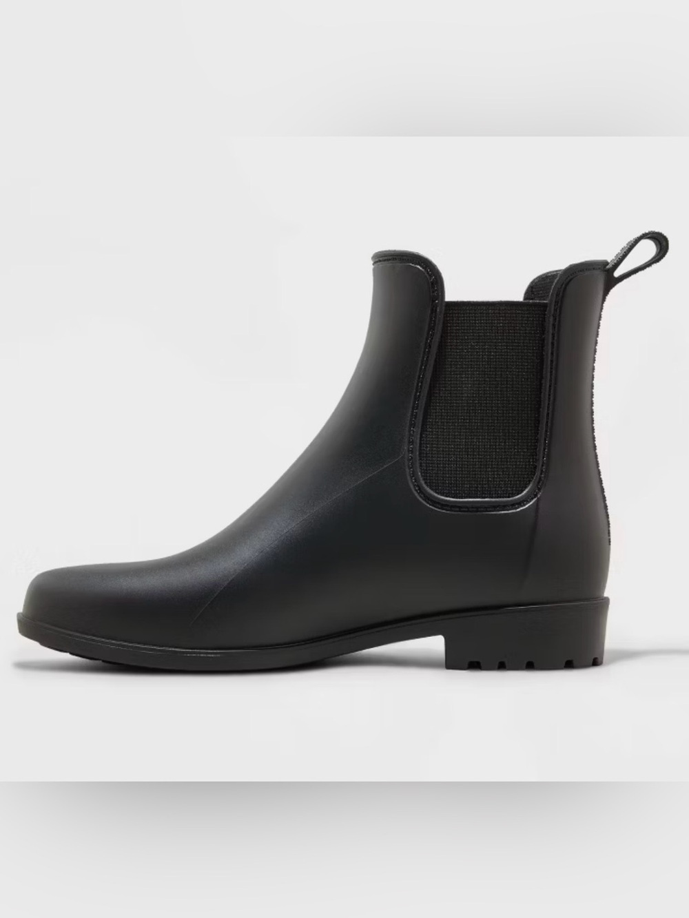 a new day Black Chelsea Rain Boots Size 7 - Picture 2 of 16
